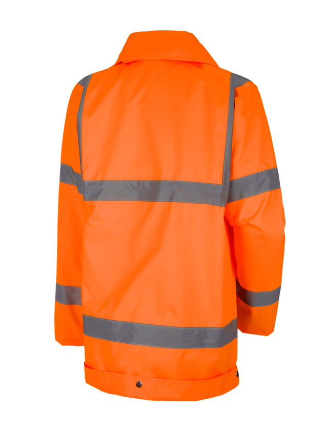 Work Jackets: STONEKIT High-vis rain jacket + high-vis orange 1