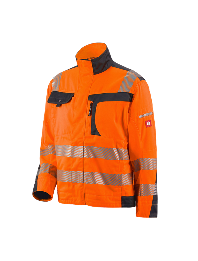Work Jackets: High-vis jacket e.s.motion + high-vis orange/anthracite 1