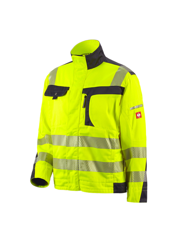 Work Jackets: High-vis jacket e.s.motion + high-vis yellow/anthracite 1