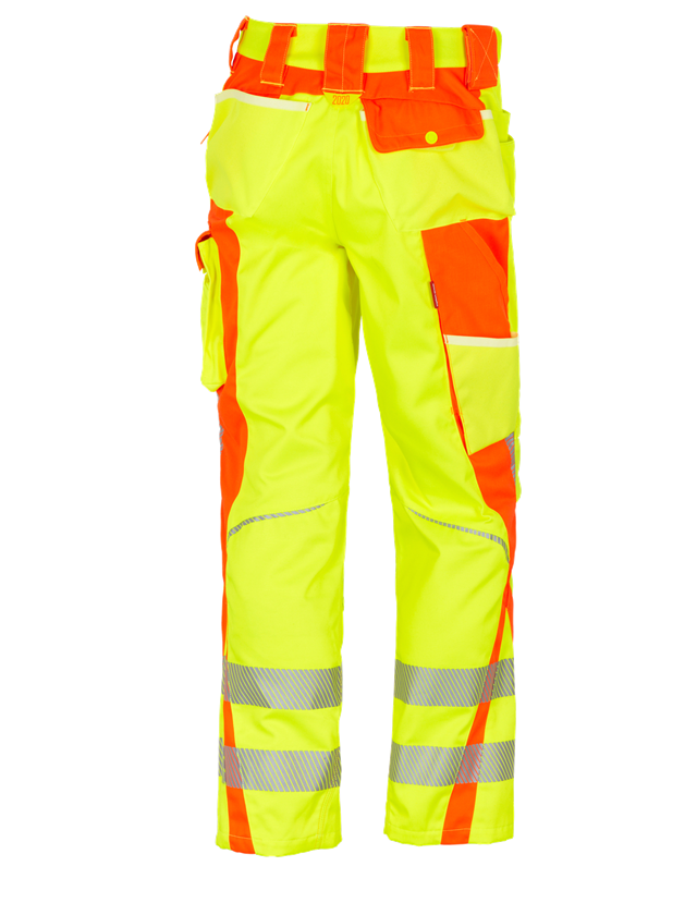 Pantalons de travail: Pantalon taille élas.sign. e.s.motion 2020 d'hiver + jaune fluo/orange fluo 3
