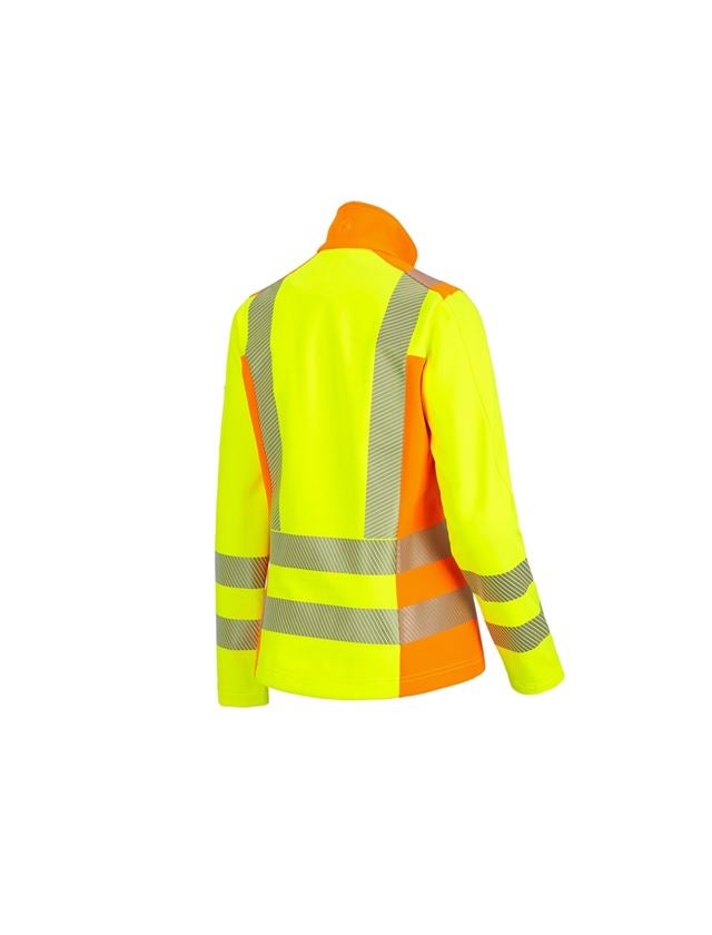Work Jackets: High-vis soft.jacket softlight e.s.motion 2020,lad + high-vis yellow/high-vis orange 3