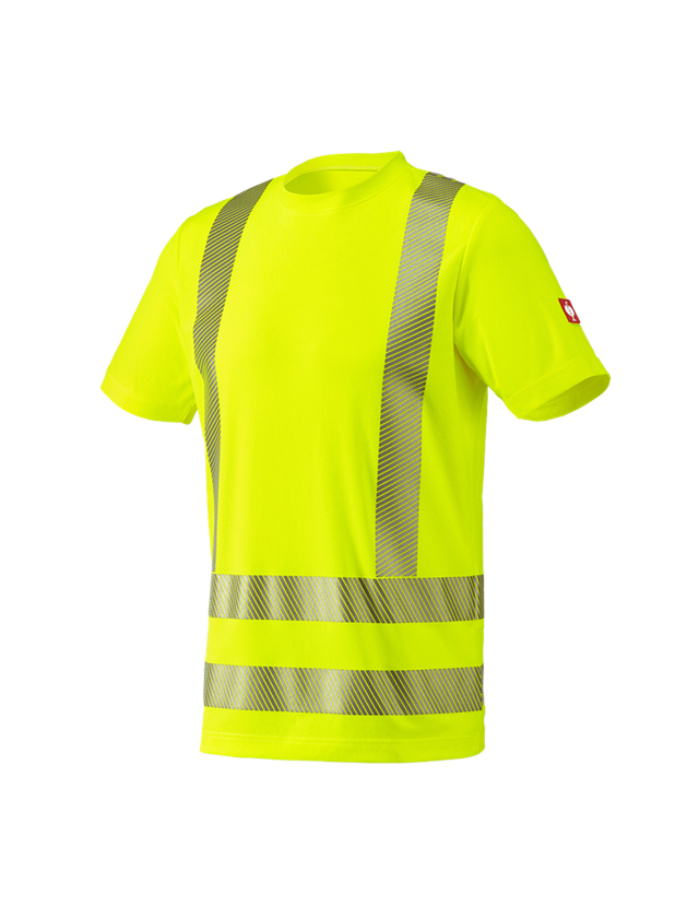 Hauts: e.s. T-shirt fonctionnel signal. + jaune fluo