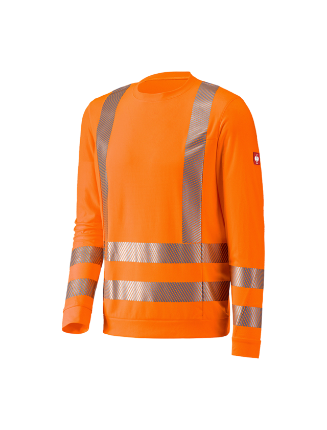 Shirts, Pullover & more: e.s. High-vis functional long sleeve + high-vis orange