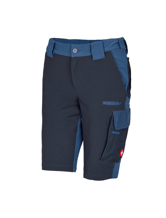 Work Trousers: Functional short e.s.dynashield, ladies' + cobalt/pacific 1