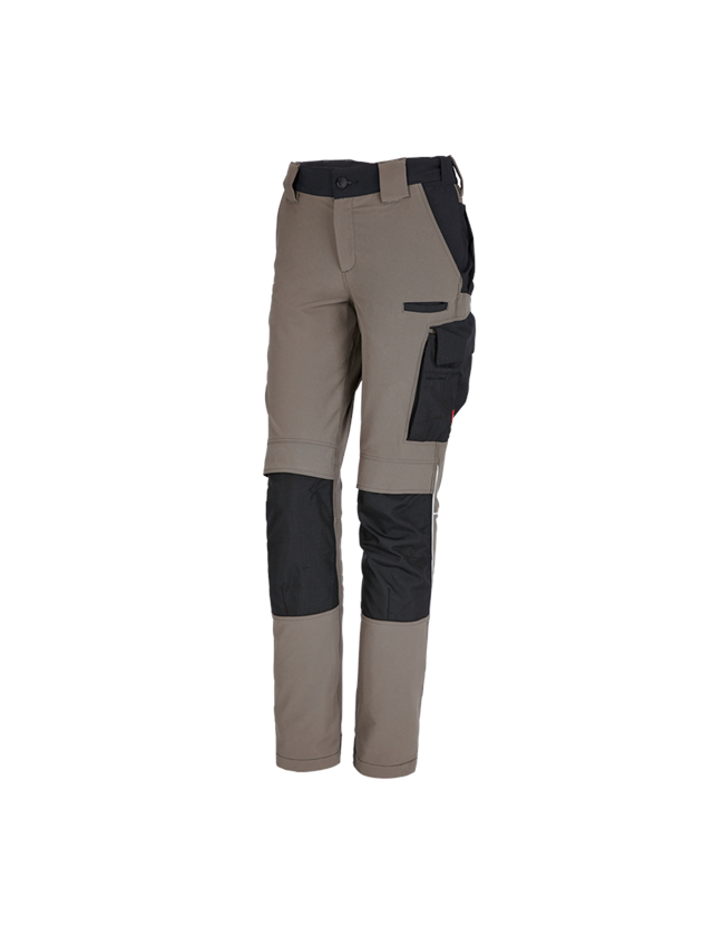 Work Trousers: Functional trousers e.s.dynashield, ladies' + stone/black 2