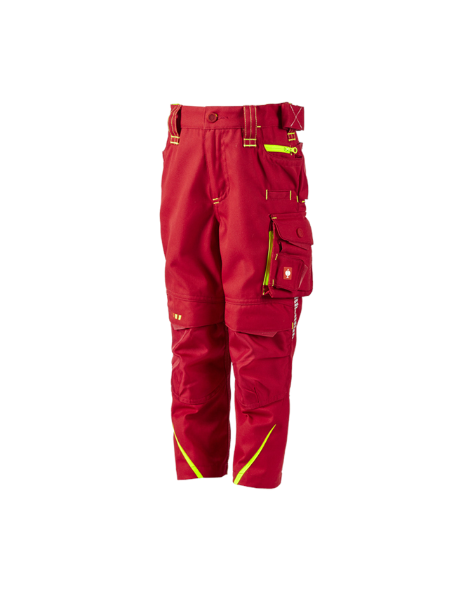 Trousers: Trousers e.s.motion 2020, children's + fiery red/high-vis yellow 2