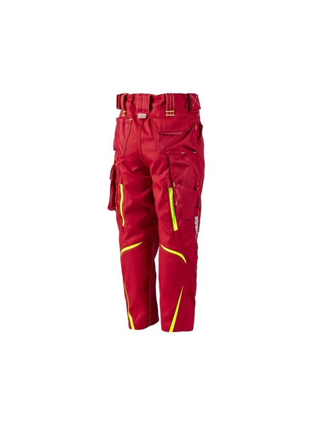 Trousers: Trousers e.s.motion 2020, children's + fiery red/high-vis yellow 3