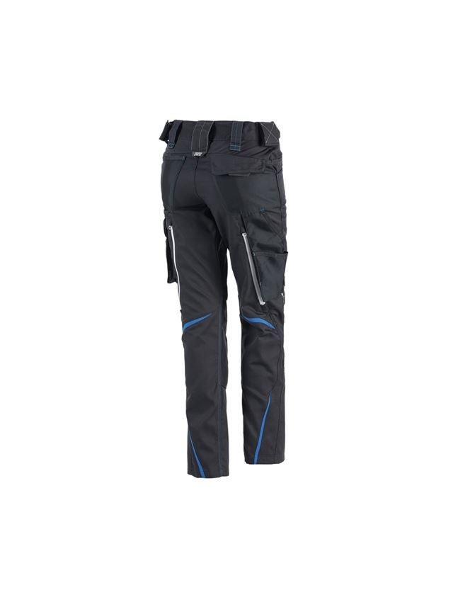 Work Trousers: Ladies' trousers e.s.motion 2020 + graphite/gentian blue 3