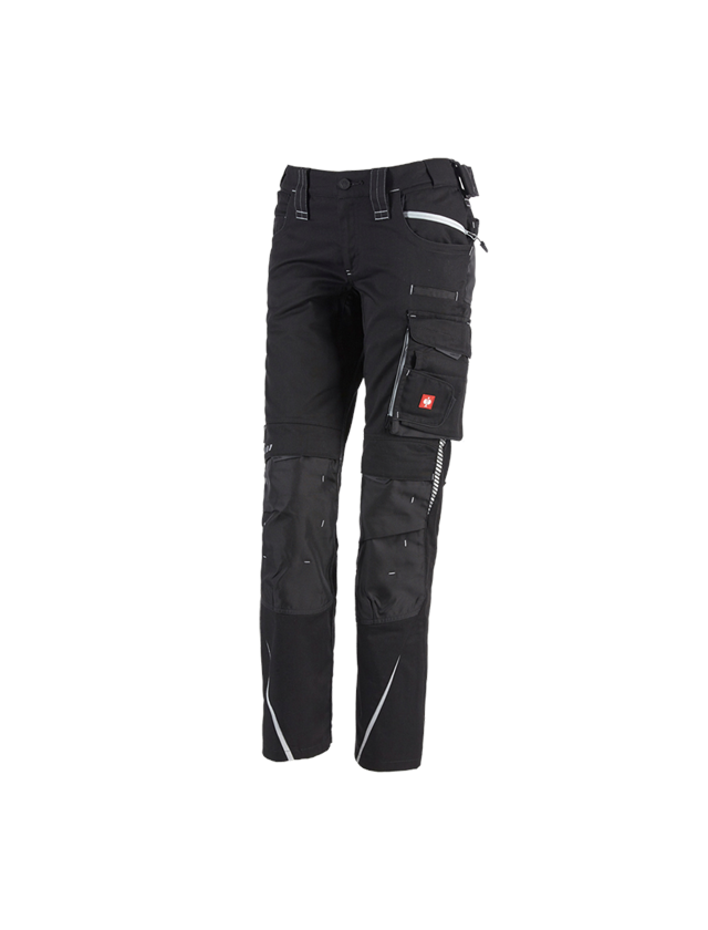 Work Trousers: Ladies' trousers e.s.motion 2020 + black/platinum 2