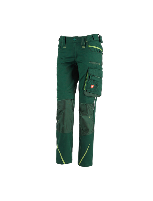 Work Trousers: Ladies' trousers e.s.motion 2020 + green/sea green 2