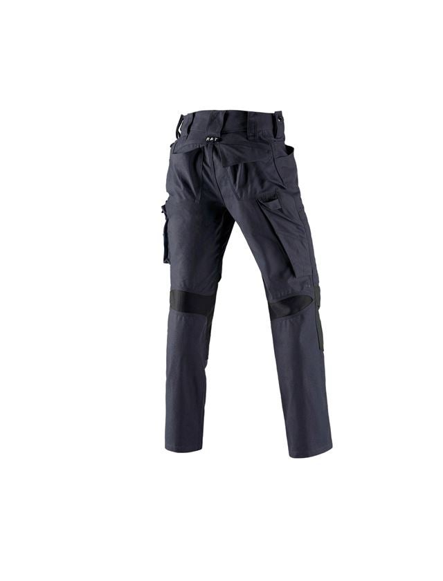 Pantalons de travail: Pantalon à taille élastique e.s.roughtough + bleu nuit 3