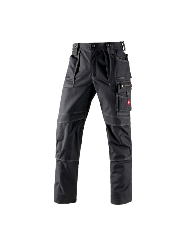 Pantalons de travail: Pantalon à taille élastique e.s.roughtough + noir 2