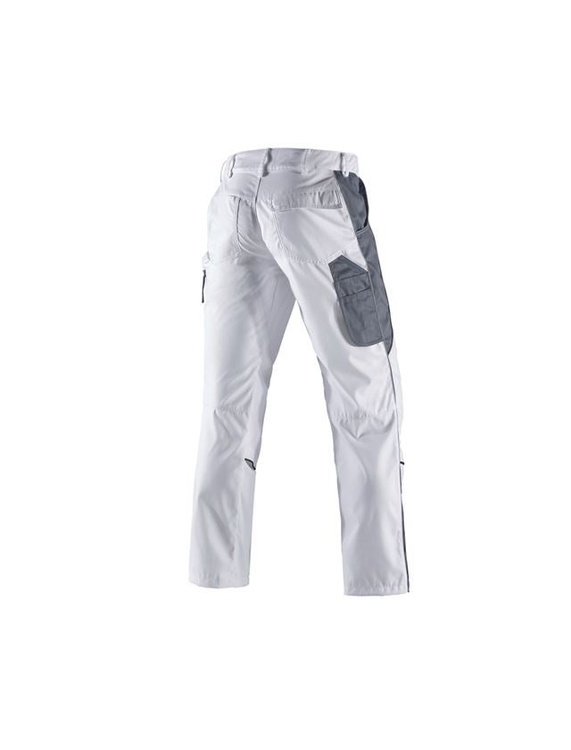 Menuisiers: Pantalon à taille élastique e.s.active + blanc/gris 3