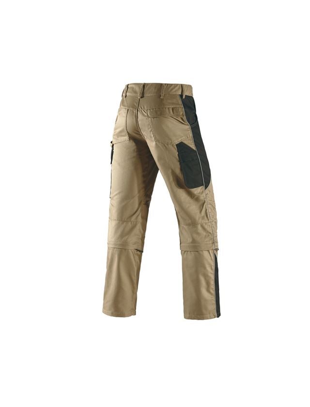 Pantalons de travail: Pantalon à taille élastique av. Zip-off e.s.active + kaki/noir 3