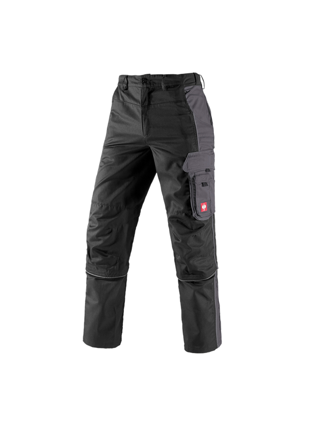 Pantalons de travail: Pantalon à taille élastique av. Zip-off e.s.active + noir/anthracite 2