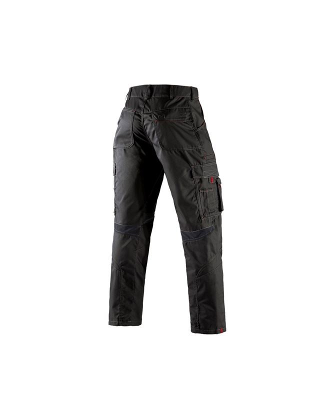 Pantalons de travail: Pantalon à taille élastique e.s.akzent + noir/rouge 2