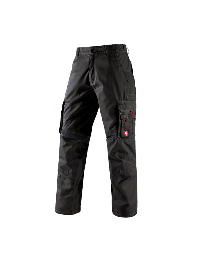 Pantalons de travail: Pantalon à taille élastique e.s.akzent + noir/rouge 1