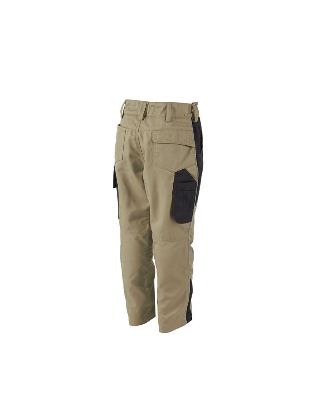 Trousers: Children's trousers e.s.active + khaki/black 1