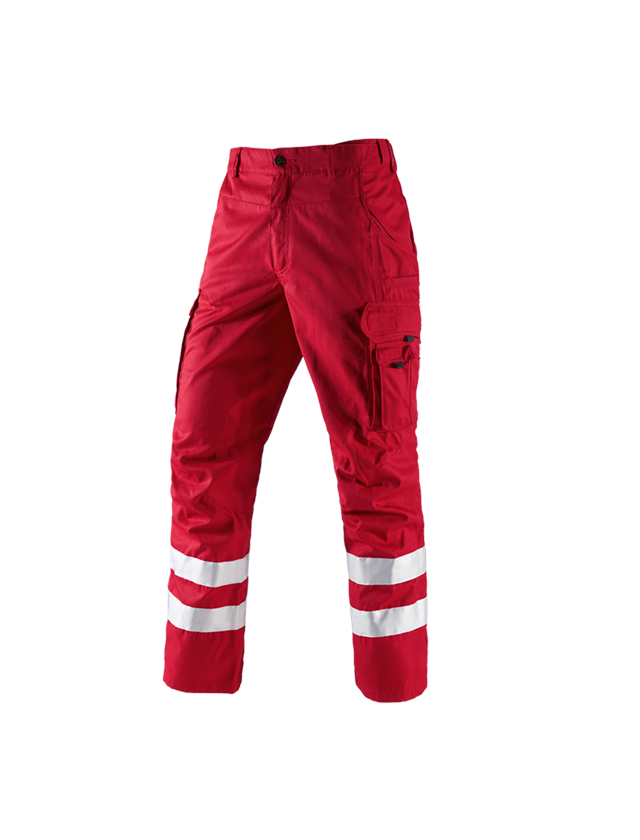 Work Trousers: Trousers Reflex + red
