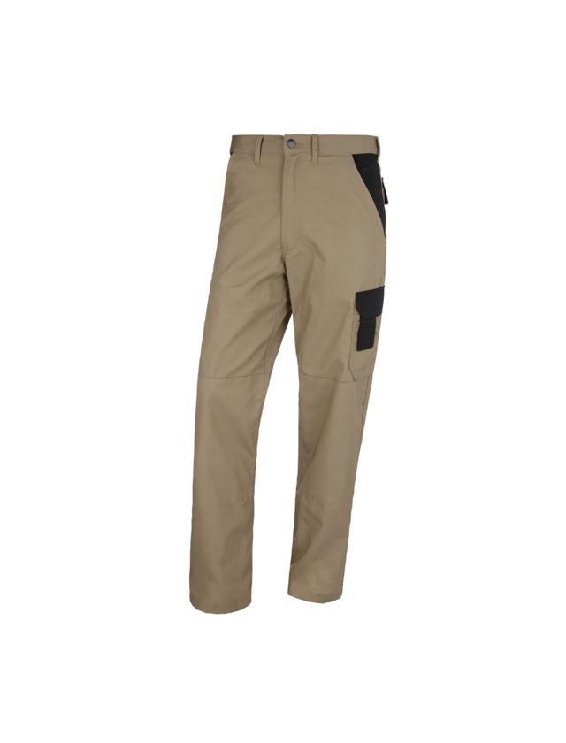 Pantalons de travail: STONEKIT Pantalon à taille élastique Odense + kaki/noir