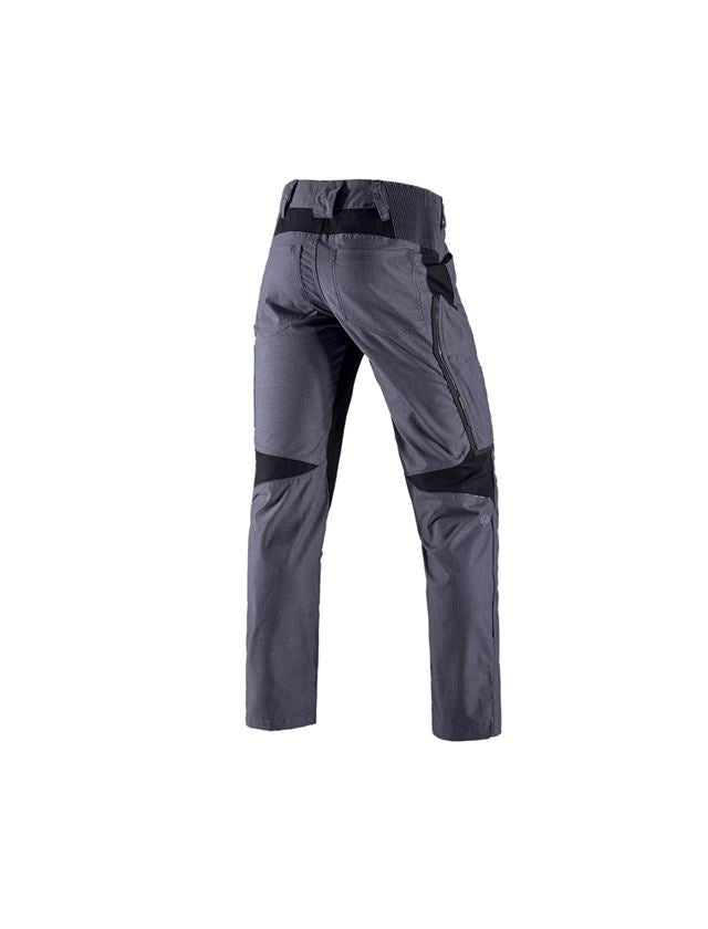 Pantalons de travail: Pantalon à taille élastique e.s.vision, hommes + pacifique mélange/noir 3