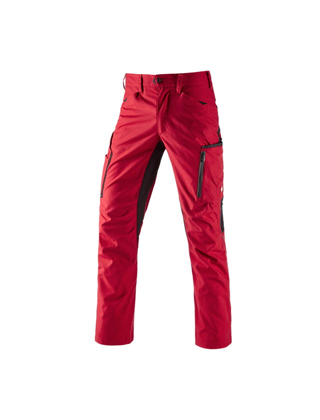Pantalons de travail: Pantalon à taille élastique e.s.vision, hommes + rouge/noir 2