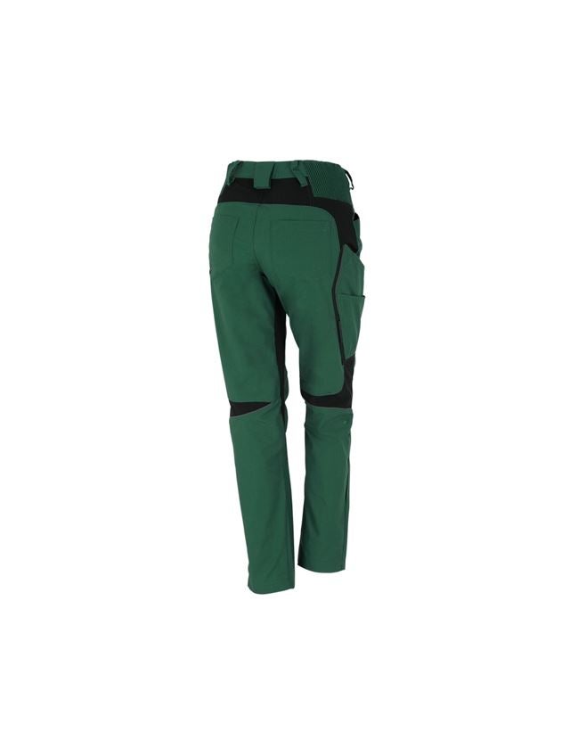 Work Trousers: Ladies' trousers e.s.vision + green/black 3