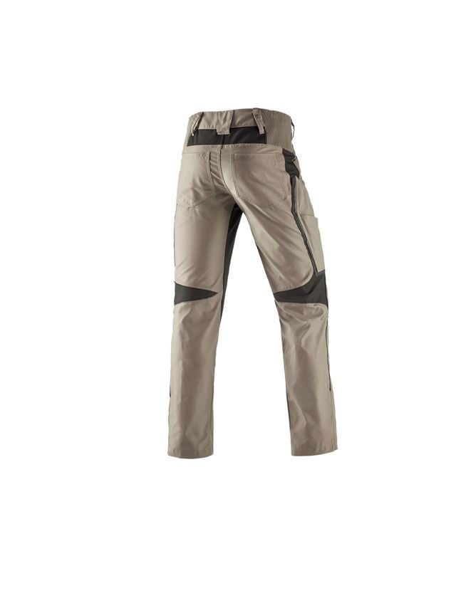 Pantalons de travail: Pantalon à taille élastique d'hiver e.s.vision + glaise/noir 1