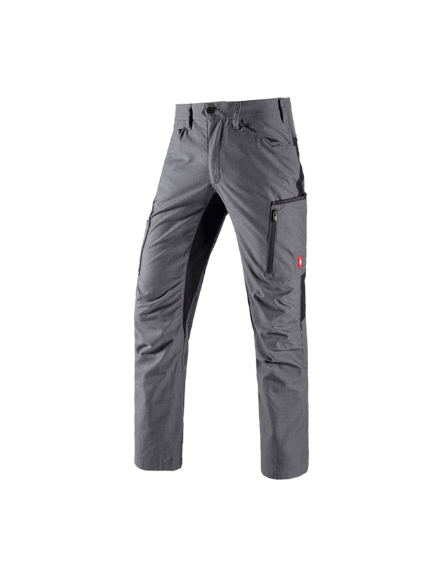 Pantalons de travail: Pantalon à taille élastique d'hiver e.s.vision + ciment mélange/noir 1