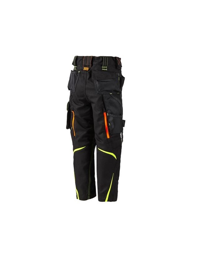 Trousers: Winter trousers e.s.motion 2020, children's + black/high-vis yellow/high-vis orange 4
