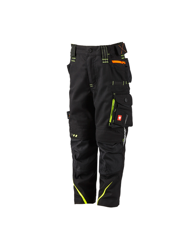 Trousers: Winter trousers e.s.motion 2020, children's + black/high-vis yellow/high-vis orange 3