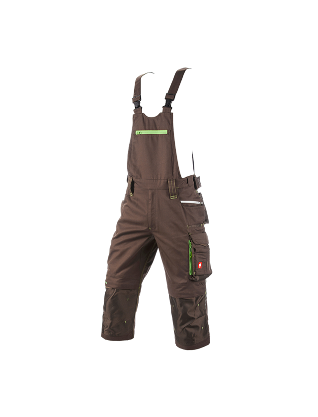 Work Trousers: 3/4 bib & brace e.s.motion 2020 + chestnut/sea green 2