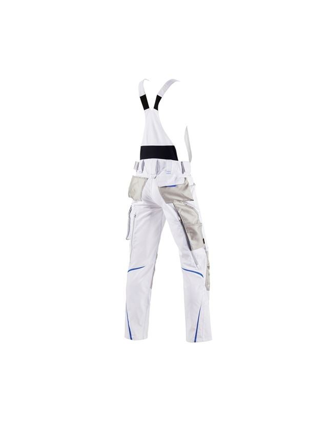 Work Trousers: Bib & brace e.s.motion 2020 + white/gentian blue 3