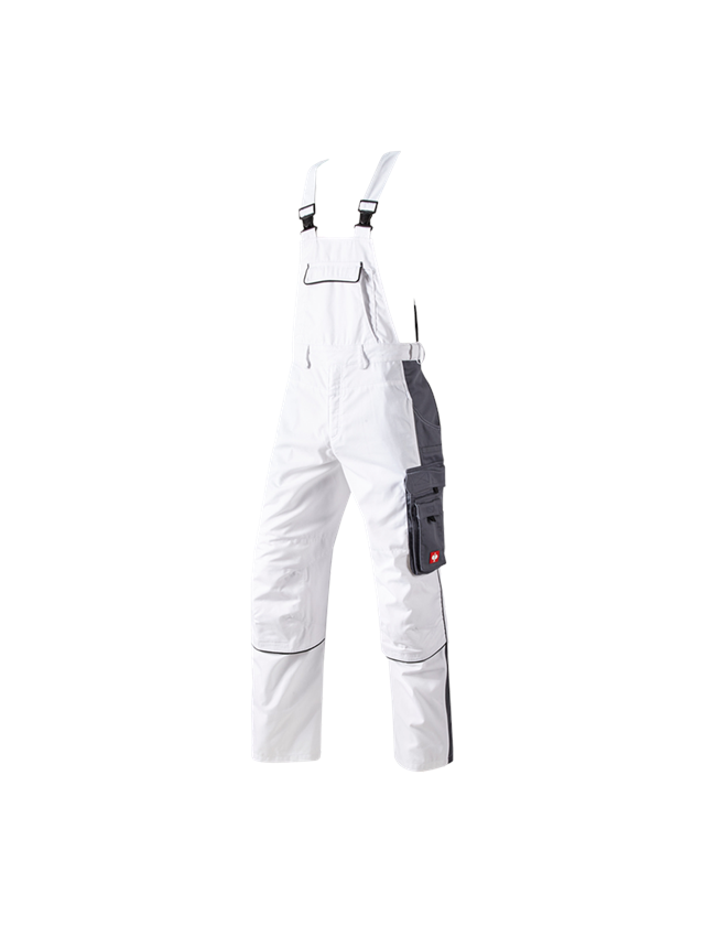 Work Trousers: Bib & Brace e.s.active + white/grey 2