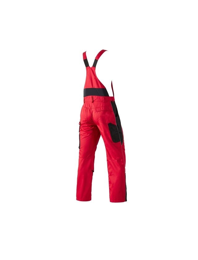 Work Trousers: Bib & Brace e.s.active + red/black 3