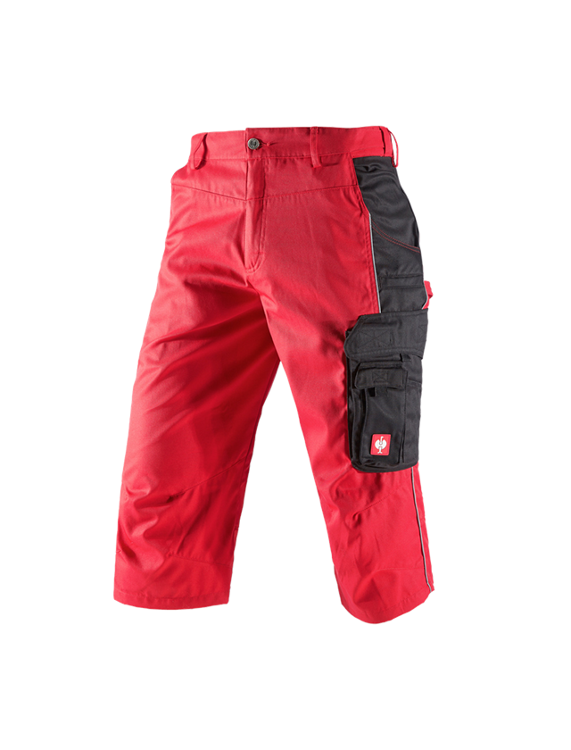 Work Trousers: e.s.active 3/4 length trousers + red/black 2