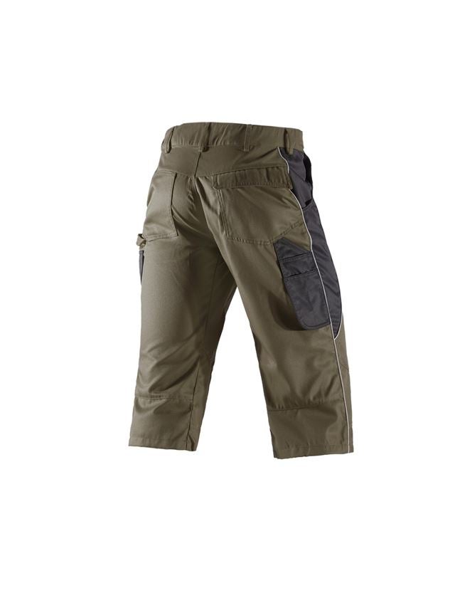 Work Trousers: e.s.active 3/4 length trousers + olive/black 3
