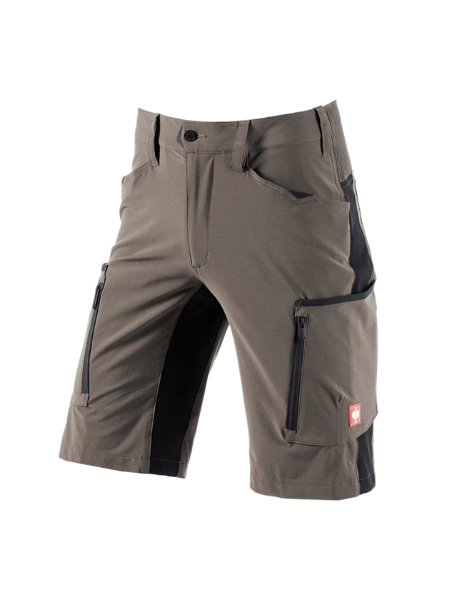 Work Trousers: Shorts e.s.vision stretch, men's + stone/black