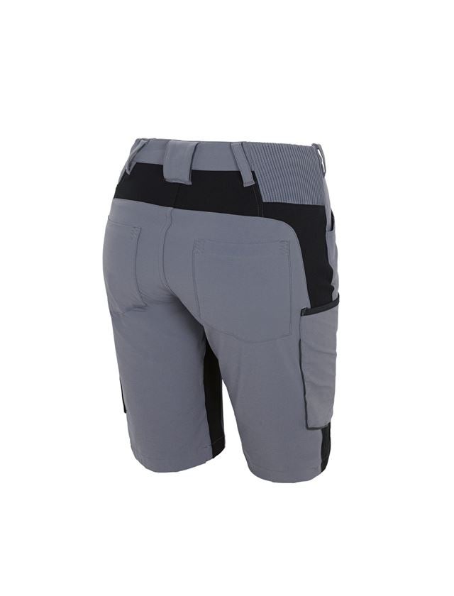 Work Trousers: Shorts e.s.vision stretch, ladies' + grey/black 3
