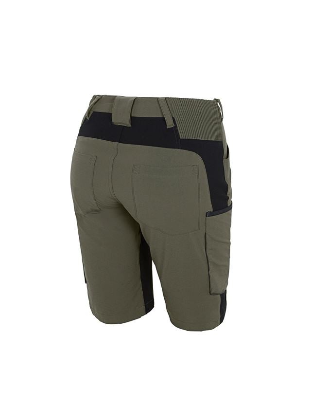 Work Trousers: Shorts e.s.vision stretch, ladies' + moss/black 2