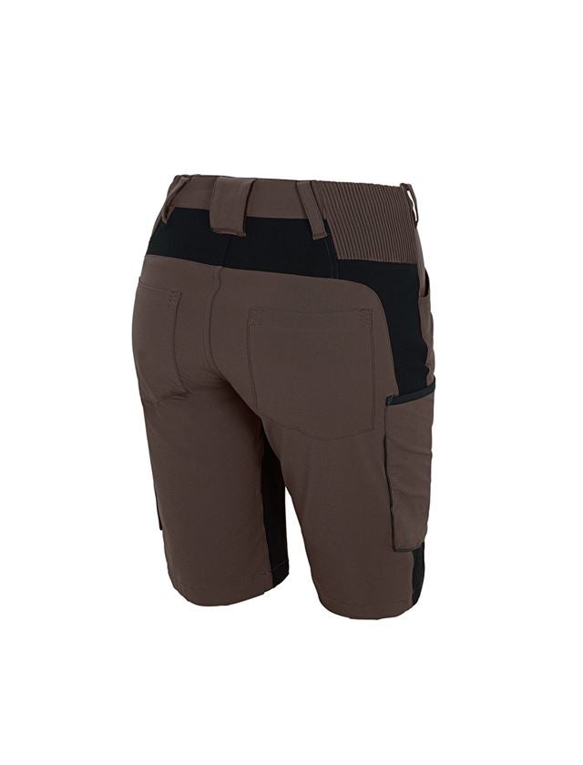 Work Trousers: Shorts e.s.vision stretch, ladies' + chestnut/black 3