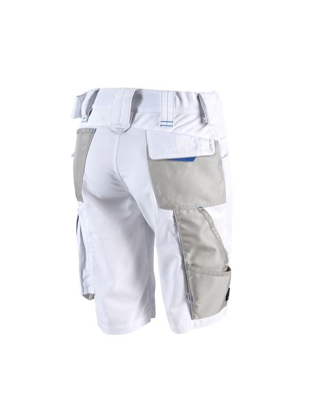 Work Trousers: Shorts e.s.motion 2020, ladies' + white/gentian blue 3