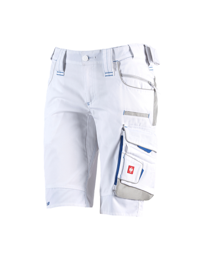 Work Trousers: Shorts e.s.motion 2020, ladies' + white/gentian blue 2