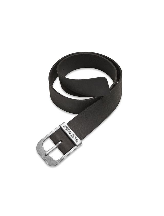 Accessories: Leather belt e.s.vintage + black