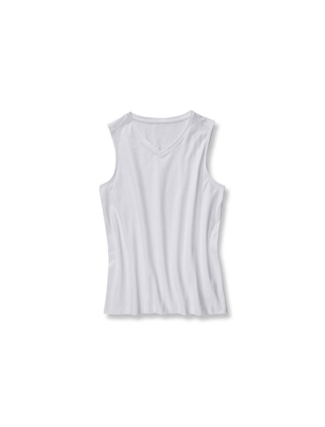 Sous-vêtements | Vêtements thermiques: e.s. Chemise Athletik en coton élastique + blanc