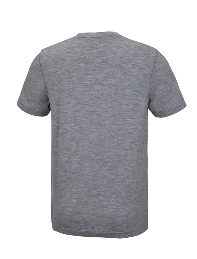 Shirts, Pullover & more: e.s. T-shirt Merino light + grey melange 3