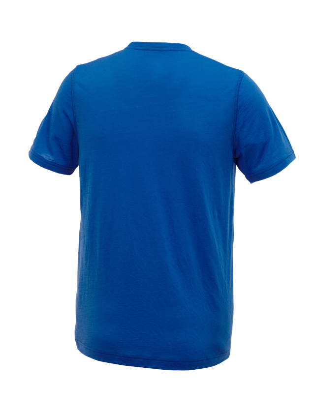 Shirts & Co.: e.s. T-Shirt Merino light + enzianblau 1