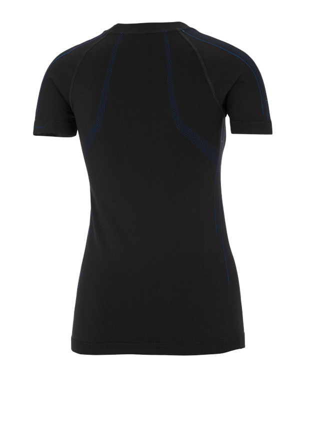Thermal Underwear: e.s. functional-t-shirt seamless-warm, ladies' + black/gentian blue 3