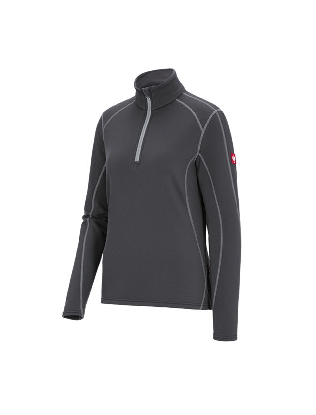 Shirts, Pullover & more: Funct.-Troyer thermo stretch e.s.motion 2020, la. + anthracite/platinum