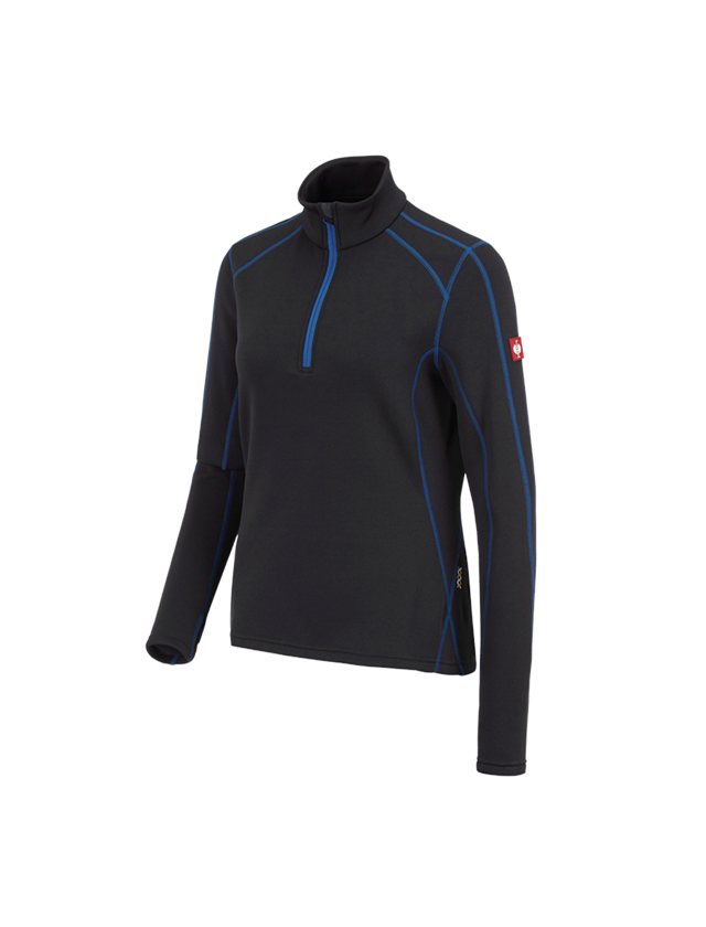 Shirts, Pullover & more: Funct.-Troyer thermo stretch e.s.motion 2020, la. + graphite/gentian blue 2